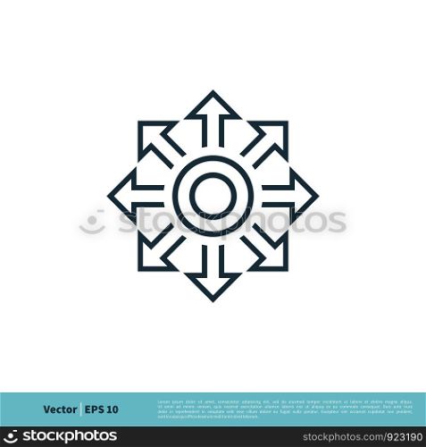 Compass Rose / Ornamental Arrow Icon Vector Logo Template Illustration Design. Vector EPS 10.