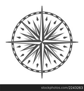 Compass star symbol. Vintage world orientation sign isolated on white background. Compass star symbol. Vintage world orientation sign