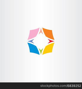 compass symbol colorful vector icon