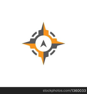 Compass symbol vector icon illustration