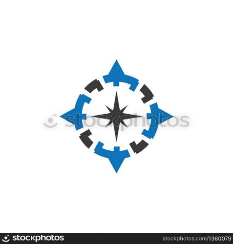 Compass symbol vector icon illustration