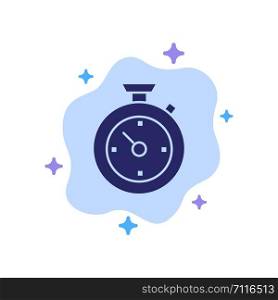 Compass, Timer, Time, Hotel Blue Icon on Abstract Cloud Background