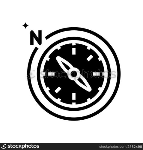 compass tool glyph icon vector. compass tool sign. isolated contour symbol black illustration. compass tool glyph icon vector illustration