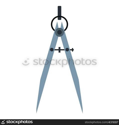 Compass tool icon flat isolated on white background vector illustration. Compass tool icon isolated