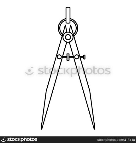 Compass tool icon. Outline illustration of compass tool vector icon for web. Compass tool icon, outline style