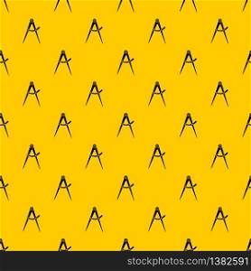 Compass tool pattern seamless vector repeat geometric yellow for any design. Compass tool pattern vector