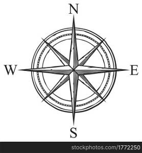 compass vector icon (retro design)