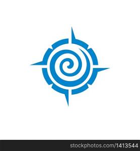 compass vortex logo vector tempate ilustration design