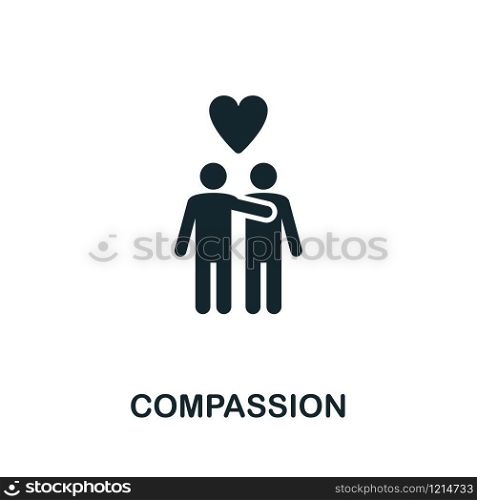Compassion icon illustration. Creative sign from mindfulness icons collection. Filled flat Compassion icon for computer and mobile. Symbol, logo graphics.. Compassion icon symbol. Creative sign from mindfulness icons collection. Filled flat Compassion icon for computer and mobile