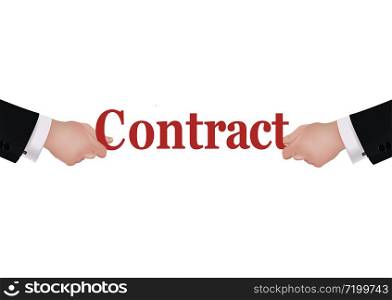 competing hands shaking contract