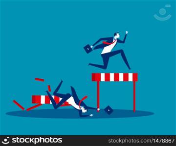 Competition business, Concept business vector illustration, Flat business cartoon, Defeat, Loss, Rivalry, Victory, Achievement.