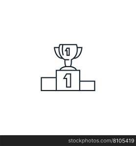 Competition creative icon line from success Vector Image