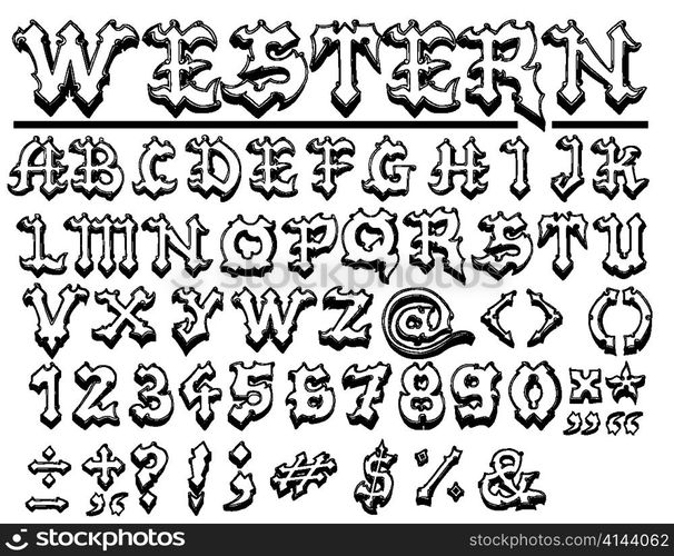complete vector font set