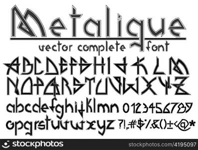complete vector font set