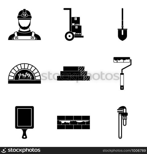 Complexity work icons set. Simple set of 9 complexity work vector icons for web isolated on white background. Complexity work icons set, simple style