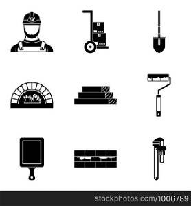 Complexity work icons set. Simple set of 9 complexity work vector icons for web isolated on white background. Complexity work icons set, simple style