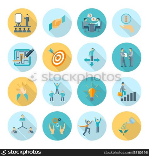 Compliance and legal regulations icons flat long shadow set isolated vector illustration. Compliance Icons Flat