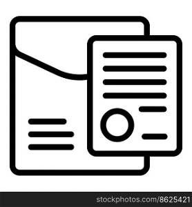 Compliance disclaimer icon outline vector. Legal document. Contract policy. Compliance disclaimer icon outline vector. Legal document