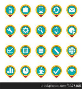Composed icon set in color