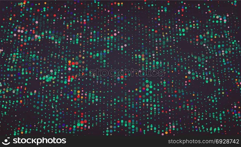 Composed Of Particles. Abstract Graphic Design. Modern Sense Of Science And Technology Background. Vector Illustration. Trendy Abstract Dots Connection Background. Flowing Particles Waves.. Composed Of Particles. Abstract Graphic Design. Modern Sense Of Science And Technology Background. Vector