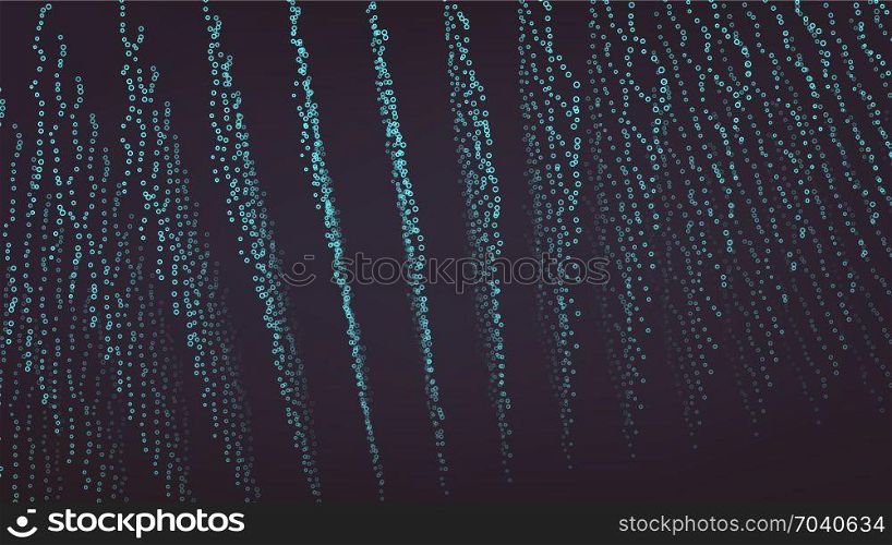 Composed Of Particles. Abstract Graphic Design. Modern Sense Of Science And Technology Background. Vector Illustration. Abstract Dots Background. Flowing Particles Waves.. Wavy Abstract Graphic Design. Modern Sense Of Science And Technology Background. Vector