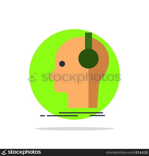 composer, headphones, musician, producer, sound Flat Color Icon Vector