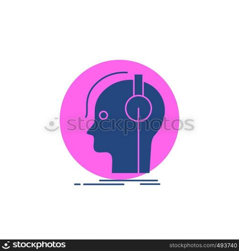 composer, headphones, musician, producer, sound Glyph Icon.. Vector EPS10 Abstract Template background