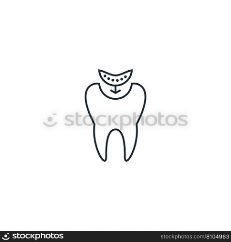 Composite fillings creative icon from dental Vector Image