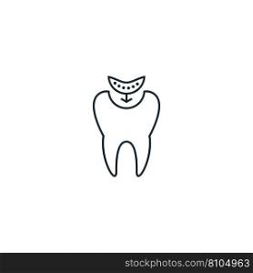Composite fillings creative icon from dental Vector Image