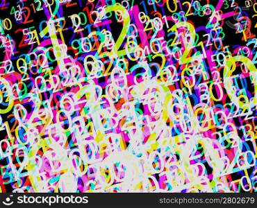 composition of numbers, vector EPS10 with transparency