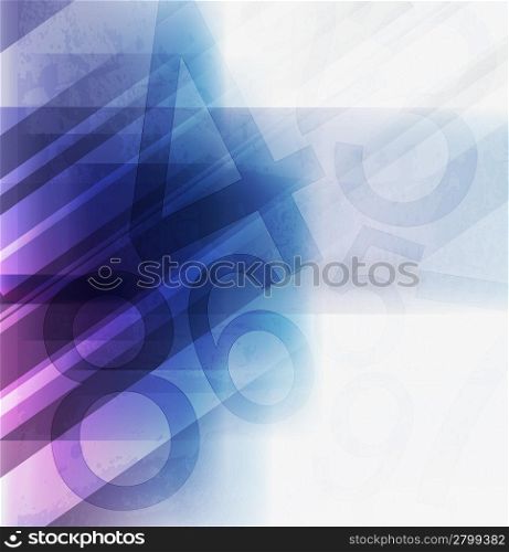 Compositions of colored number. abstract background