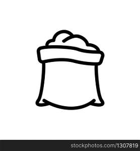 compost bag icon vector. compost bag sign. isolated contour symbol illustration. compost bag icon vector outline illustration