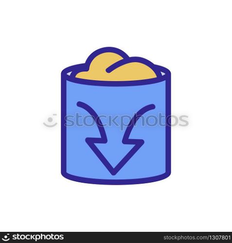 compost in a barrel icon vector. compost in a barrel sign. color isolated symbol illustration. compost in a barrel icon vector outline illustration