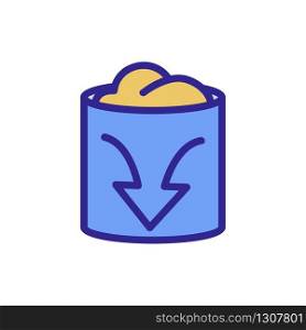 compost in a barrel icon vector. compost in a barrel sign. color isolated symbol illustration. compost in a barrel icon vector outline illustration