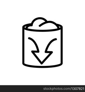 compost in a barrel icon vector. compost in a barrel sign. isolated contour symbol illustration. compost in a barrel icon vector outline illustration