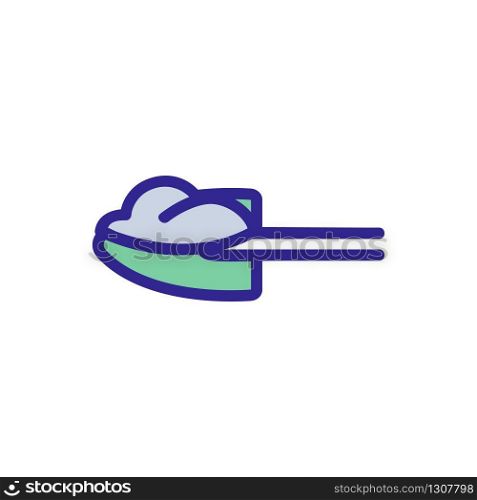 compost on the shovel icon vector. compost on the shovel sign. color isolated symbol illustration. compost on the shovel icon vector outline illustration