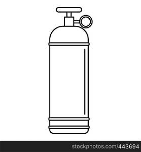 Compressed gas container icon in outline style isolated vector illustration. Compressed gas container icon outline