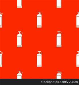 Compressed gas container pattern repeat seamless in orange color for any design. Vector geometric illustration. Compressed gas container pattern seamless