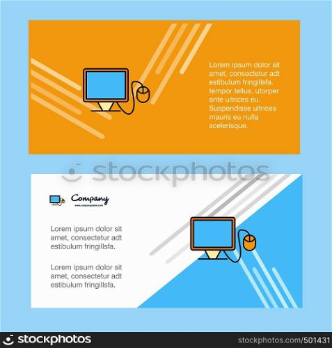 Computer abstract corporate business banner template, horizontal advertising business banner.