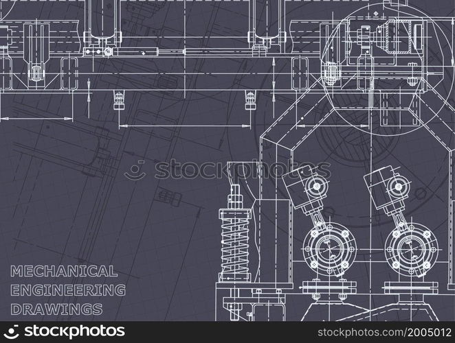Computer aided design system. Blueprint. Computer aided design systems ...
