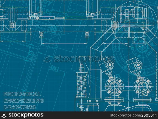 Computer aided design system. Blueprint. Corporate style. Blueprint. Corporate style. Mechanical instrument making. Technical