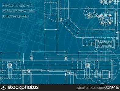 Computer aided design systems. Blueprint, scheme, plan, sketch. Corporate style. Mechanical engineering drawing Machine-building industry. Blueprint. Corporate style. Mechanical instrument making. Technical