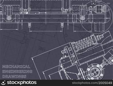 Computer aided design systems. Technical illustration, background. Blueprint. Vector engineering illustration. Computer aided design systems