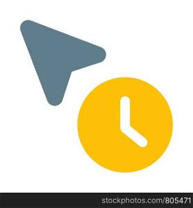 Computer application wait time or busy clock symbol