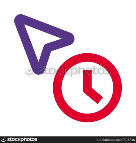 Computer application wait time or busy clock symbol