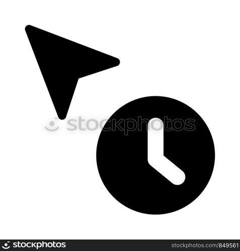 Computer application wait time or busy clock symbol