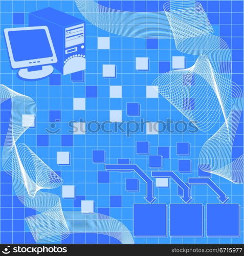 Computer background, vector