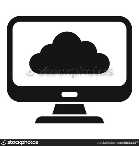 Computer backup icon simple vector. Data cloud. Server file. Computer backup icon simple vector. Data cloud