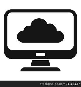 Computer backup icon simple vector. Data cloud. Server file. Computer backup icon simple vector. Data cloud