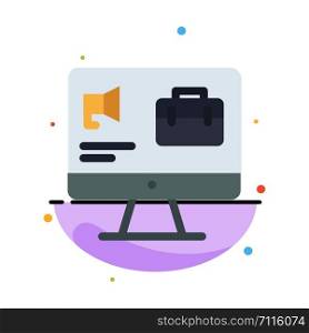 Computer, Bag, Speaker, Job Abstract Flat Color Icon Template